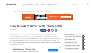 
How to Sync Webmail With iPhone Setup | Techwalla.com  

