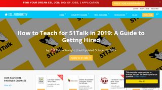 
                            5. How to Teach for 51Talk in 2019: A Guide to Gettng Hired - 51talk Sign In