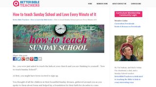 
                            4. How to teach Sunday School and Love Every Minute of It ... - Teachsundayschool Com Sign In