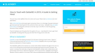 
                            2. How to Teach with DaDaABC in 2019: A Guide to Getting Hired - Dadaabc Teacher Portal