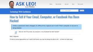
How to Tell if Your Email, Computer, or Facebook Has Been ...
