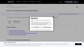 
                            5. How to troubleshoot touchpad problems | Sony UK - Sony Vaio Touchpad Not Working After Portal