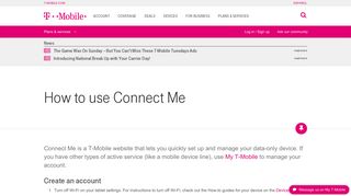
                            1. How to use Connect Me | T-Mobile Support - Connect Me Portal
