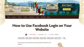 
How to Use Facebook Login on Your Website : Social Media ...  
