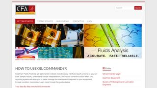 
                            5. HOW TO USE OIL COMMANDER | - Cashman Fluids Analysis - Oil Commander Login
