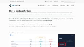 
How to Use Prezi for Free | Prezibase  
