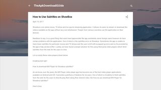 
                            2. How to Use Subtitles on ShowBox - TheApkDownloadGUide - Showbox Subtitles Portal