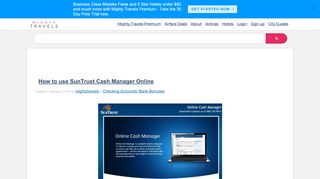 
                            7. How to use SunTrust Cash Manager Online | Mighty Travels - Online Cash Manager Portal