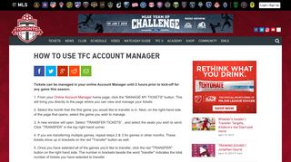 
                            8. How To Use TFC Account Manager | Toronto FC - Maple Leafs Account Manager Portal