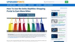 
                            6. How To Use the Delta SkyMiles Shopping Portal to Earn More ... - Skymiles Shopping Portal