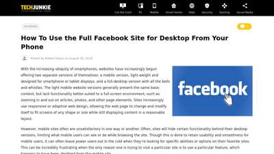 
                            9. How To Use the Full Facebook Site for Desktop From Your Phone