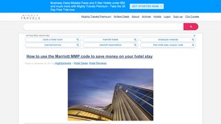 
                            8. How to use the Marriott MMP code to save money on your ... - Marriott Employee Rate Portal