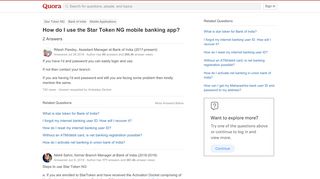 
                            6. How to use the Star Token NG mobile banking app - Quora - Bank Of India Star Token Portal
