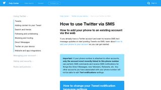 
                            5. How to use Twitter via SMS - Twitter Help Center - Urdu Sms Portal