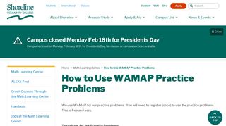 
                            6. How to Use WAMAP Practice Problems | Shoreline ... - Wamap Portal