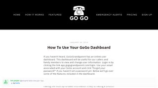 
How To Use Your GoGo Dashboard — GoGo - Use Lyft and ...  
