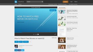 How to Watch Free Movies on watch32 - SlideShare - Watch32 No Sign Up