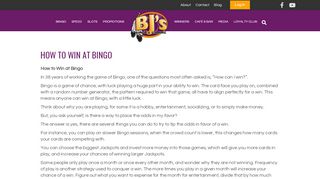 
                            6. HOW TO WIN AT BINGO - BJ's Bingo & Gaming - Winner Bingo Sign In