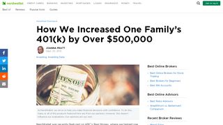 
How We Increased One Family's 401(k) by Over $500,000 ...  
