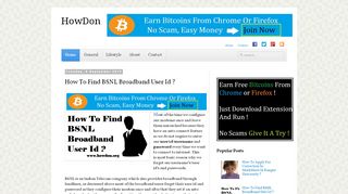 
                            8. HowDon: How To Find BSNL Broadband User Id ? - Bsnl User Id Portal