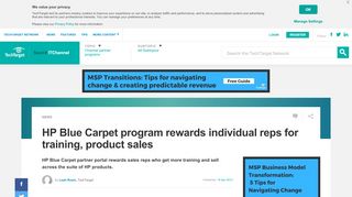 
HP Blue Carpet program rewards individual reps for training ...  
