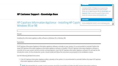 HP Capshare Information Appliance - Installing HP Capshare ...