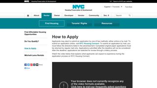 
                            3. HPD - How to Apply - NYC Housing Connect - NYC.gov - Connect Housing Portal