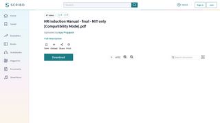 
                            4. HR induction Manual - final - MIT only [Compatibility Mode].pdf ... - Ireach Portal Login For Itsource