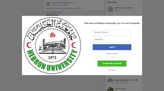 
                            5. http://portal.hebron.edu/news/View.aspx?ID=34 - Facebook - Hebron University Portal