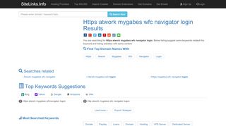 
Https atwork mygabes wfc navigator login Results For ...
