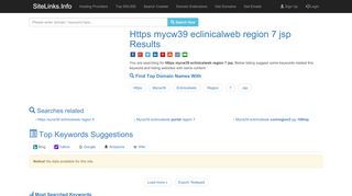 
                            6. Https mycw39 eclinicalweb region 7 jsp Results For Websites ... - Https Mycw39 Eclinicalweb Com Region7 Jsp 100mp Login Jsp