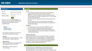
                            4. https://mars.benefitcenter.com/ - Mars Employee Portal