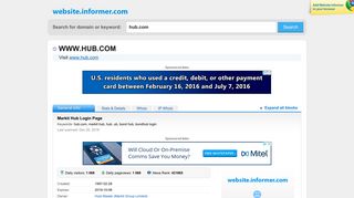 
hub.com at WI. Markit Hub Login Page - Website Informer
