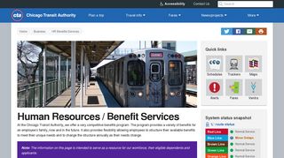 Human Resources Benefits Services - CTA - Chicago Transit Authority - Chicago Transit Authority Employee Portal