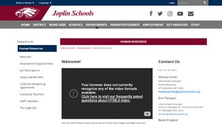 
                            2. Human Resources - Joplin Schools - Joplin Schools Employee Portal
