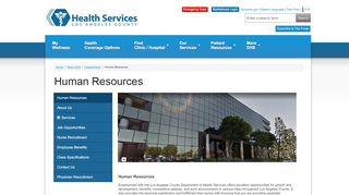 
                            4. Human Resources - LA County DHS - Los Angeles County - Dhs Hospital Portal