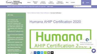 
                            11. Humana AHIP Certification 2020 | NCC - Humana Producer Portal