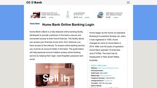 
                            3. Hume Bank Online Banking Login - CC Bank - Hume Building Society Ibank Portal