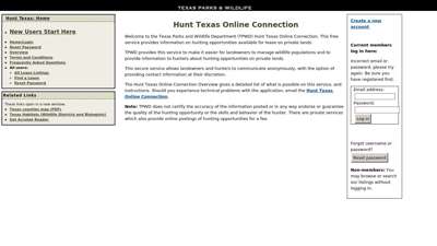 Hunt Texas Online Connection - tpwd.state.tx.us