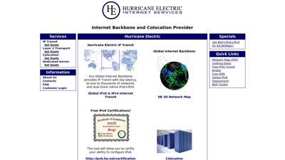 Hurricane Electric Internet Services - Internet Backbone ...