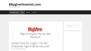 
                            7. Hyvee Connect Login - Hy Vee Employee Sign in @ hy-vee.com - Vee Portal Portal