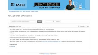 
                            9. I am an OTEN student. Can I use a SWSi library? - Ask A Librarian - Student Portal Swsi