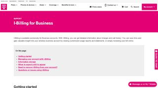 I-Billing for Business | T-MOBILE SUPPORT - T Mobile Ibilling Portal