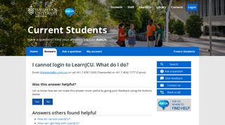 
                            3. I cannot login to LearnJCU. What do I do? - Ask Us - Learn Jcu Portal