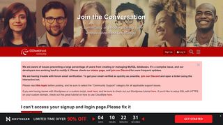 I can't access your signup and login page.Please fix it ... - 000webhost Sign Up Problem