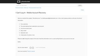 
                            1. I Can't Log In - Mobile Account Recovery – Photobucket Support - Can T Portal To Photobucket
