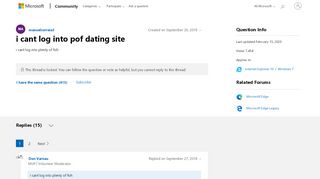 
                            6. i cant log into pof dating site - Microsoft Community - Pof App Portal Error