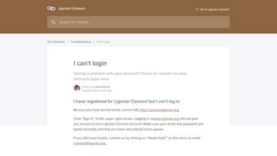 
                            3. I can't login Ligonier Connect Help Center