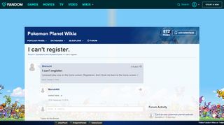 
                            2. I can't register. | Pokemon Planet Wikia | Fandom - Pokemon Planet Sign Up