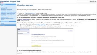 I forgot my password - PeopleSoft Support Site - Google Sites - Oracle Peoplesoft Portal Forgot Password